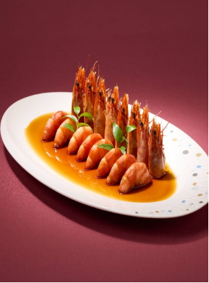 威士忌糯糟卤低温慢煮青岛对虾