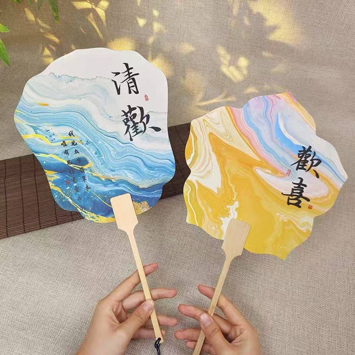 明代古法手工漆扇