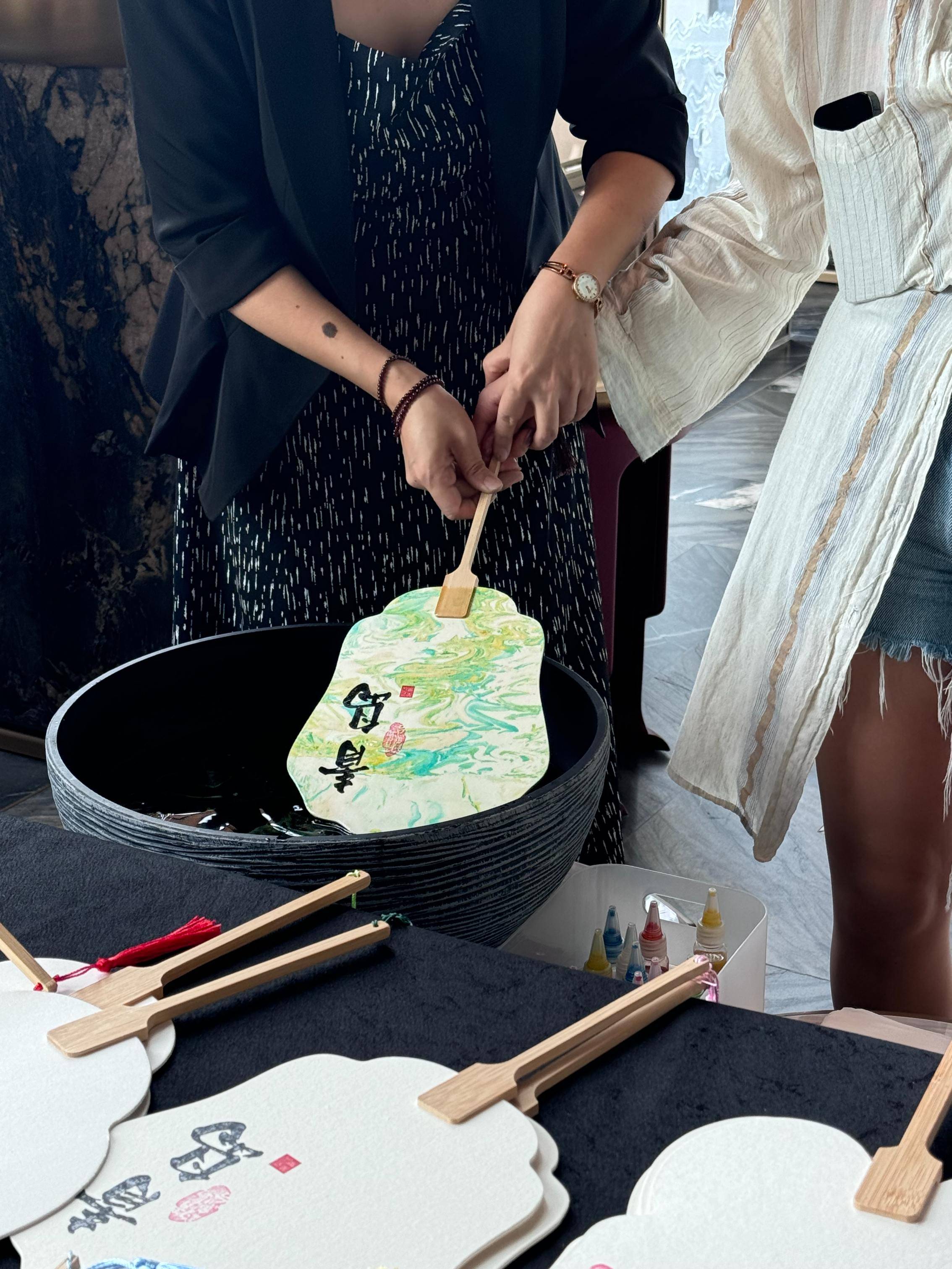 明代古法手工漆扇